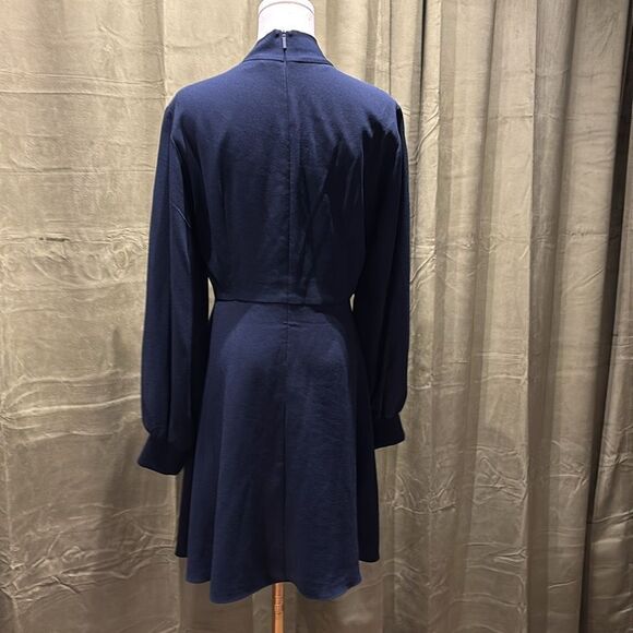 Tibi bow tie Elegant Navy Blue Women's Dress, US6 - Picture 6 of 8